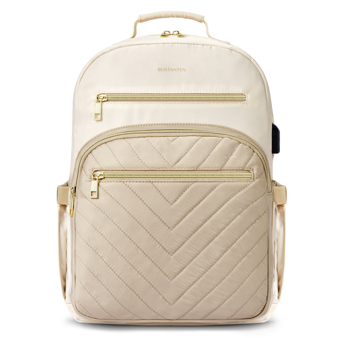 Minoru Quilted Patchwork 15.6“ Laptop Backpack