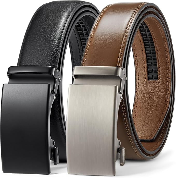bostanten men's leather ratchet dress belt Shop Our Two-Pack Leather Belt Bundle and Double Up on Style