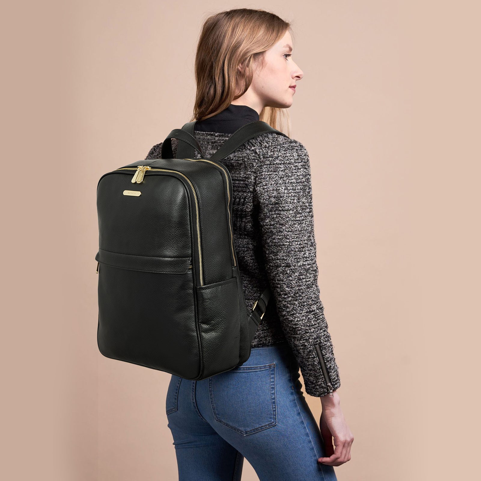 Leather work backpack ladies Clearance