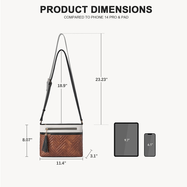 Nola Quilted Trendy Tassel Crossbody Shoulder Bag