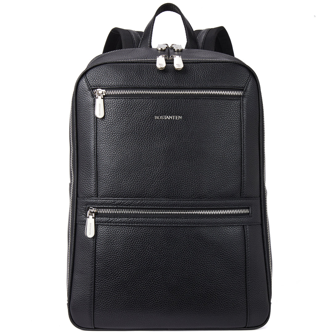 bostanten leather backpack school laptop Large Men's Leather Backpack
