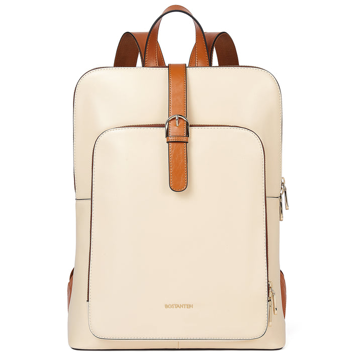 beige tan leather backpack The Perfect Leather Backpack for Women with Laptop Compartment
