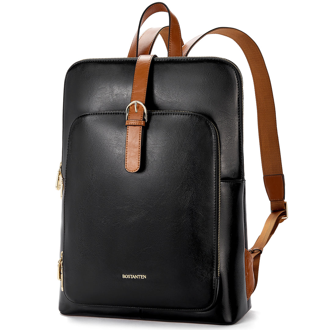 black and tan leather backpack The Perfect Leather Backpack for Women with Laptop Compartment
