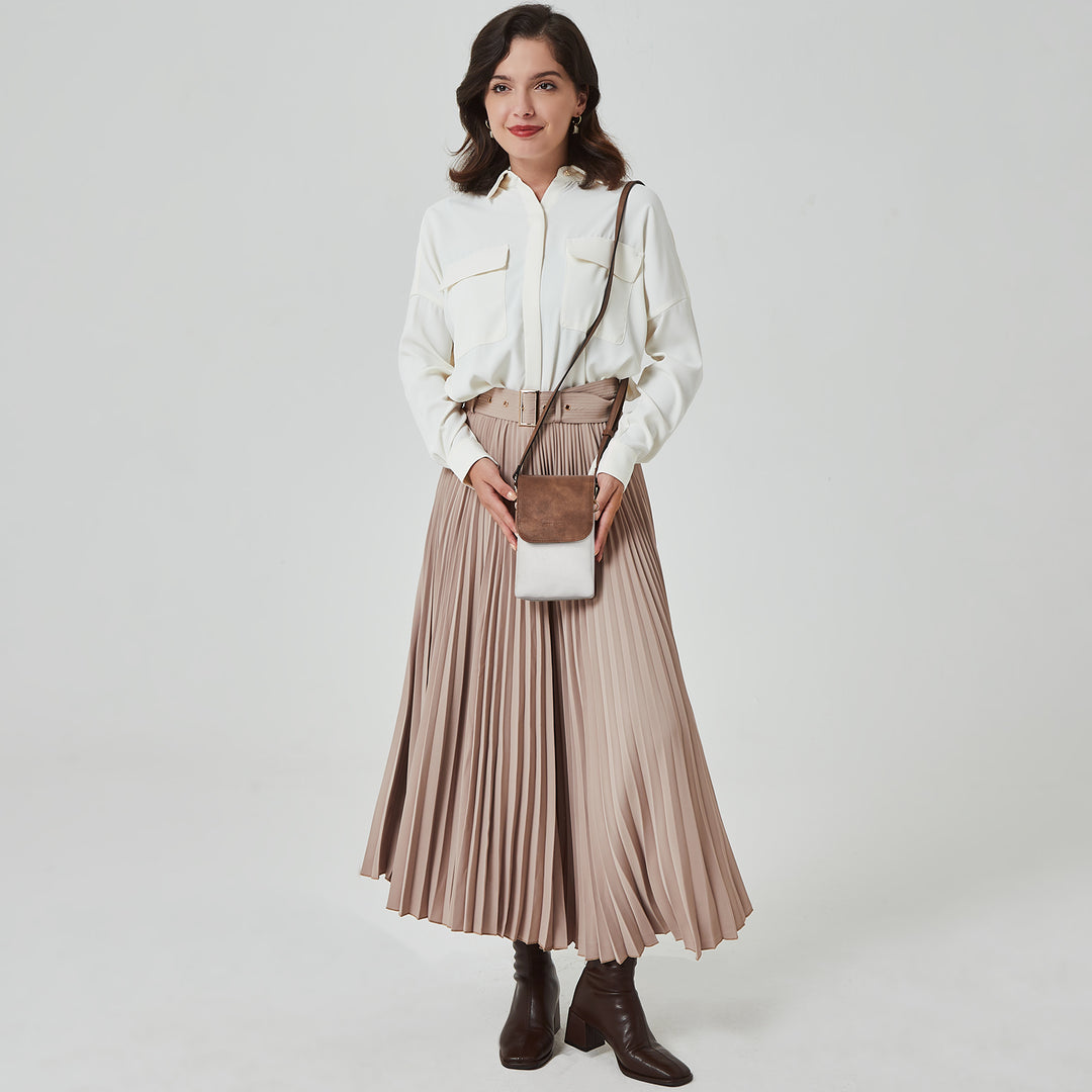 Evelyn Leather Crossbody Phone Wallet For Women —— Boudoir Style