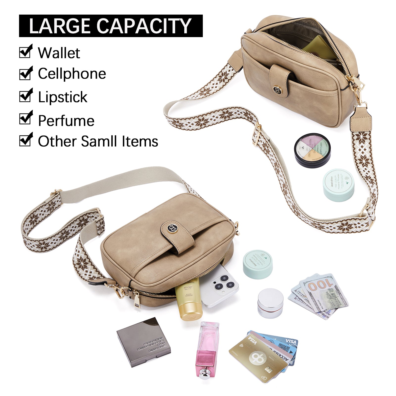 BOSTANTEN Women's Vegan Leather Shoulder Bag - Cute Baseball Charm Hobo Purse For Everyday Casual Wear
