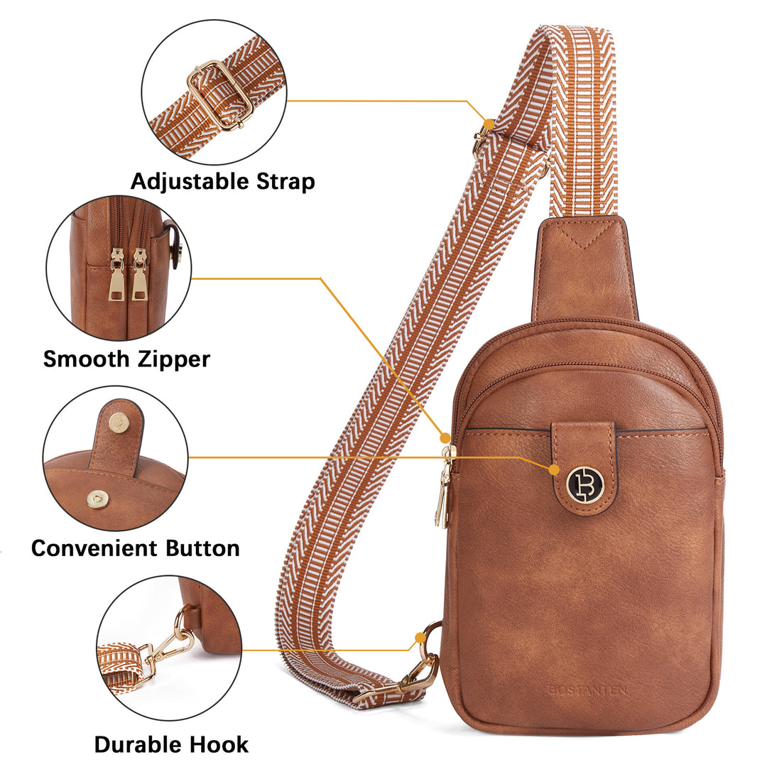 Arrio Reversible Strap Women's Leather Leather Sling Bag