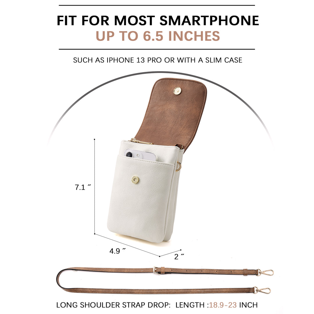 Evelyn Leather Crossbody Phone Wallet For Women —— Boudoir Style