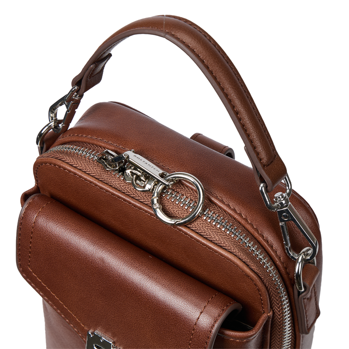 Nevin Vegetable-Tanned Genuine Leather Crossbody Phone Bag