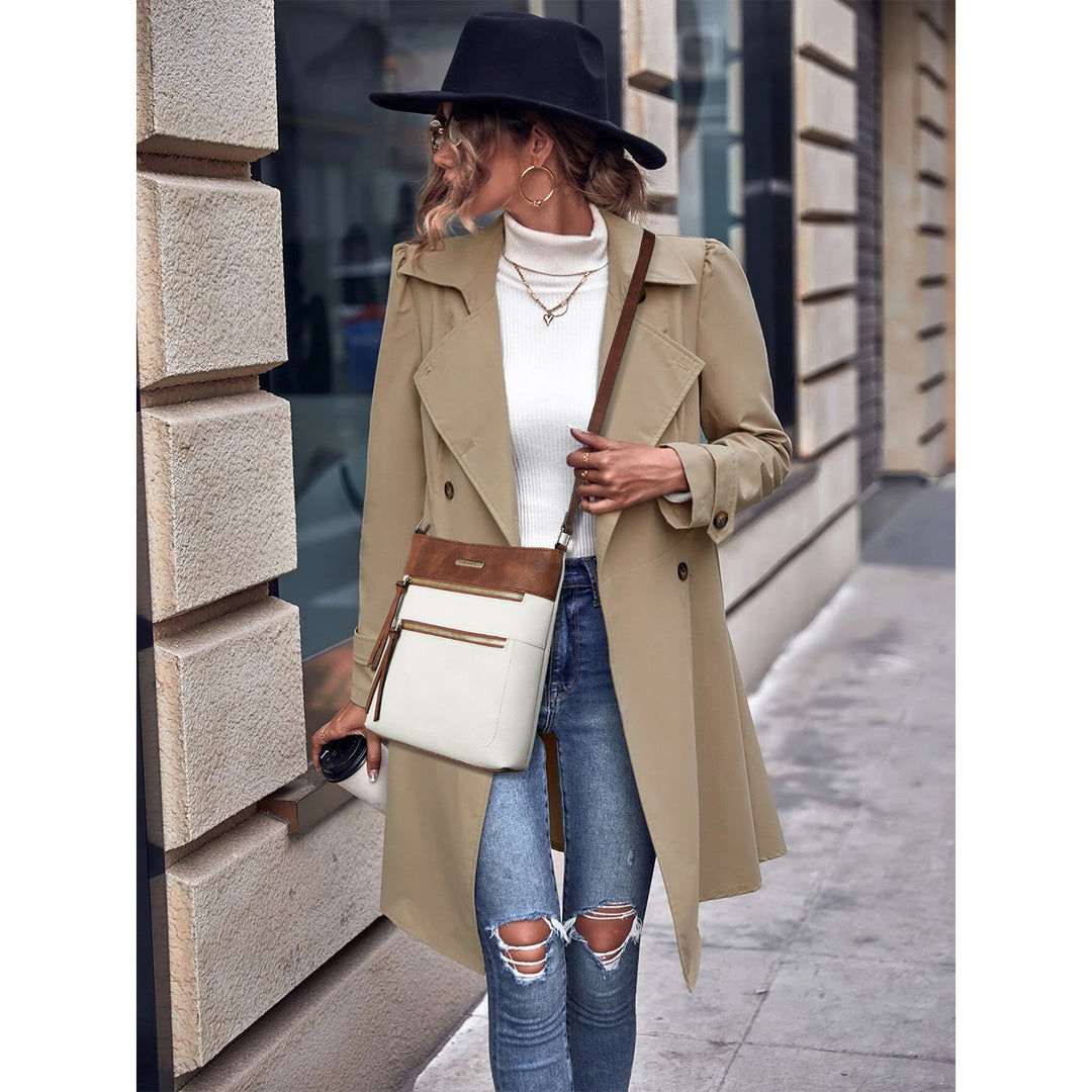 Lotty Floral Embroidered Leather Tote with Shoulder Strap