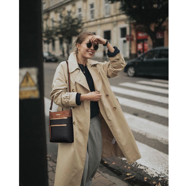 Lotty Floral Embroidered Leather Tote with Shoulder Strap