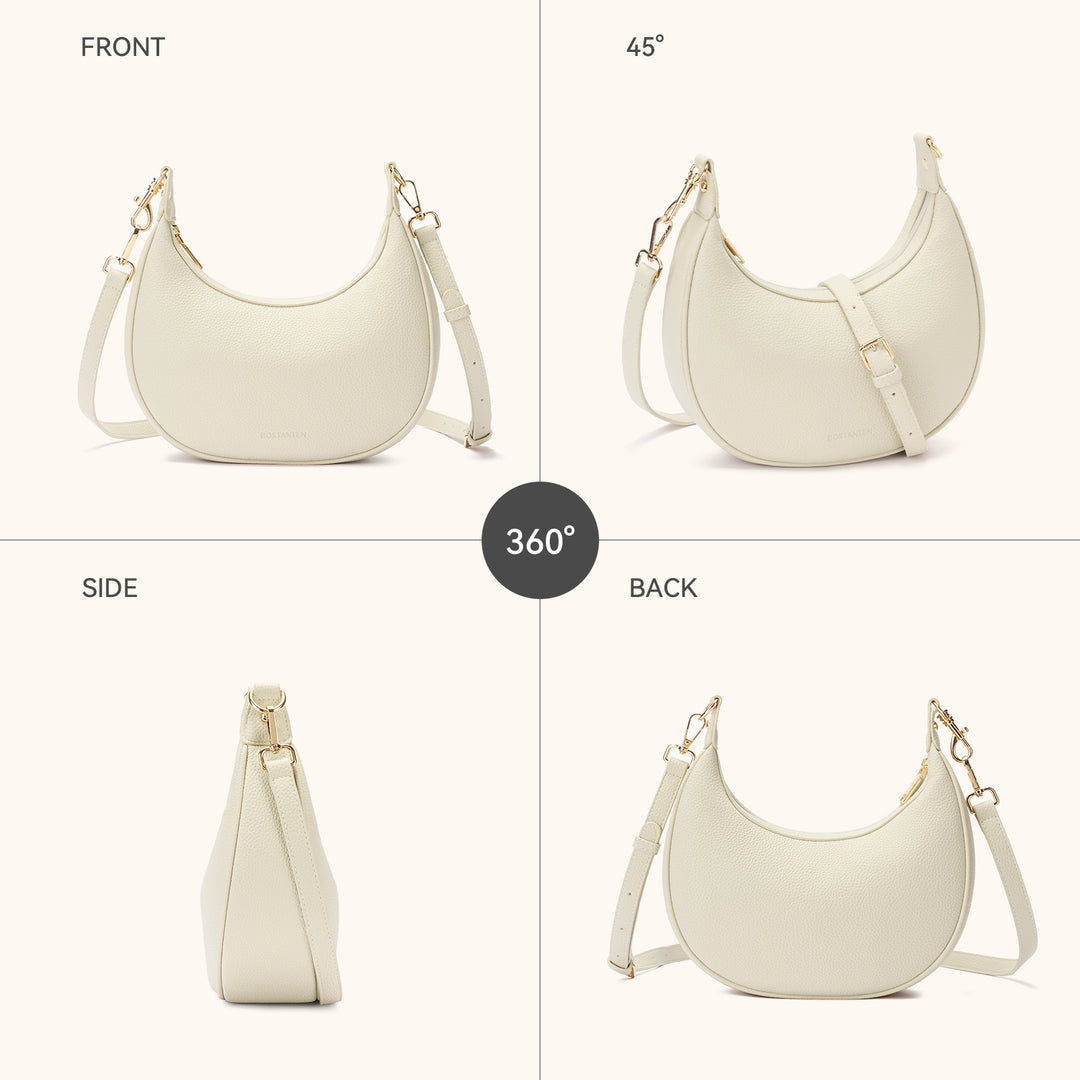 KWELI Crescent Clutch Handbag — Removable Shoulder Strap