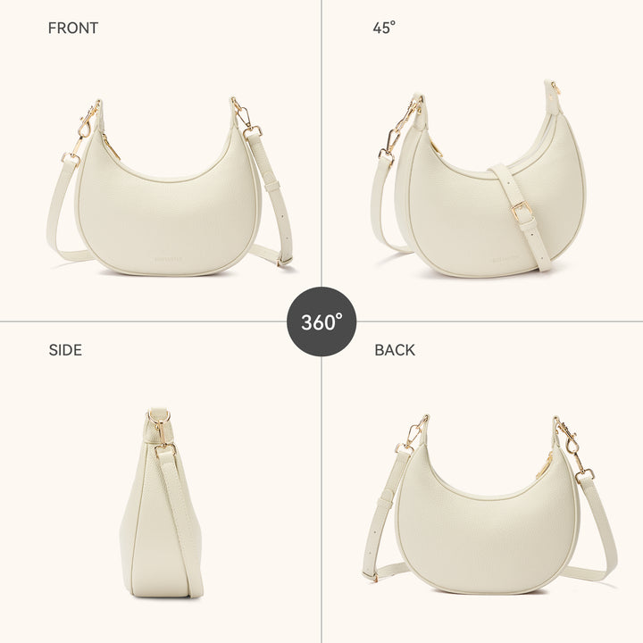 KWELI Crescent Clutch Handbag — Removable Shoulder Strap