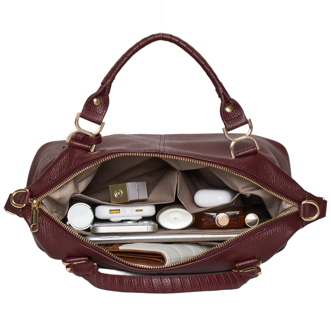 Nevin Genuine Leather Boston Handbag
