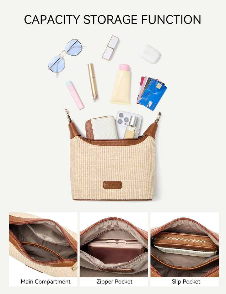 Cruze Raffia Clutch & Crossbody Bag – Convertible DIY Belt