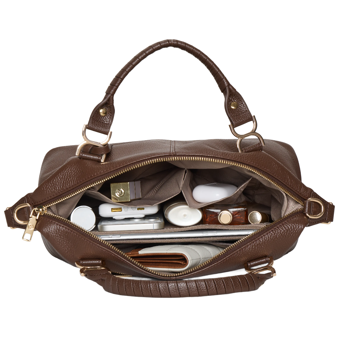 Nevin Genuine Leather Boston Handbag