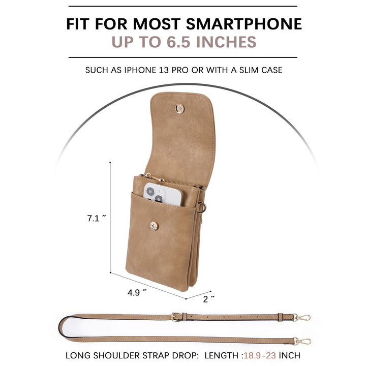 Evelyn Leather Crossbody Phone Wallet For Women —— Boudoir Style