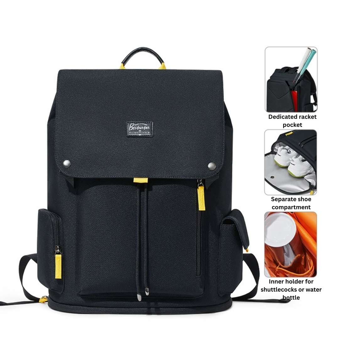 backpack with separate laptop compartment Bostanten Laptop Backpack Lightweight Waterproof-Computer Business Backpack for Commuting Travel Hiking, Black / 17 inch with Shoes Compartment