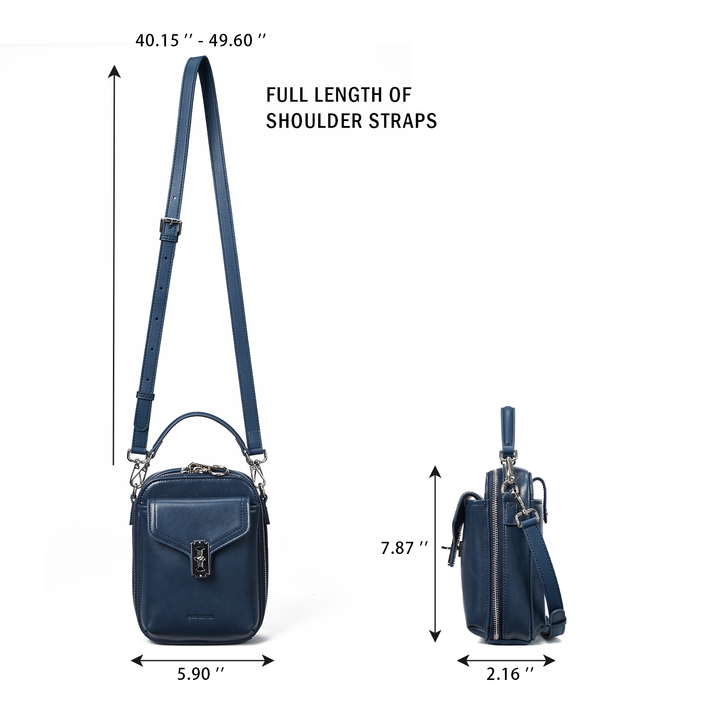 Nevin Vegetable-Tanned Genuine Leather Crossbody Phone Bag