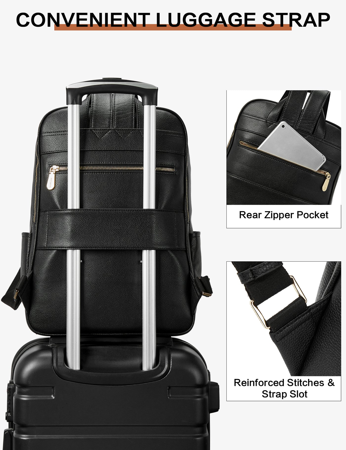 Stylish and Functional Designer Laptop Backpack for Women | Bostanten ...