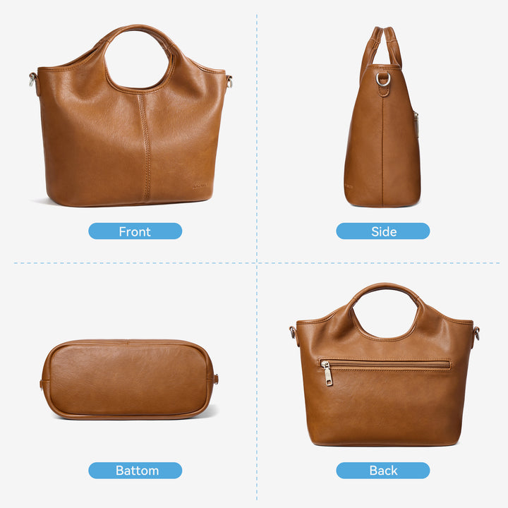 Nevin Vegan Leather Daily Tote Satchel