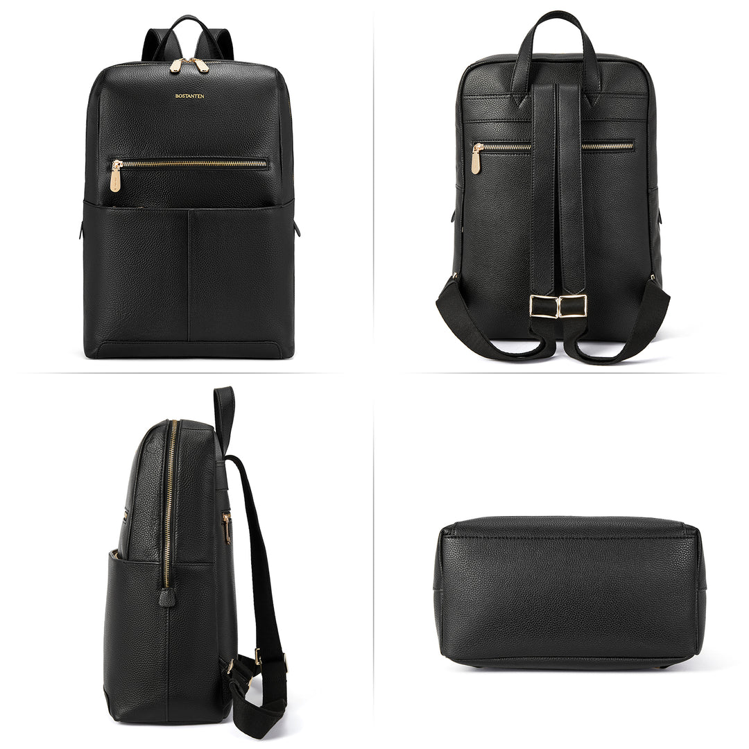 bostanten leather backpack purse BOSTANTEN Leather Laptop Backpack for Women 15.6 inch Computer Bag Col
