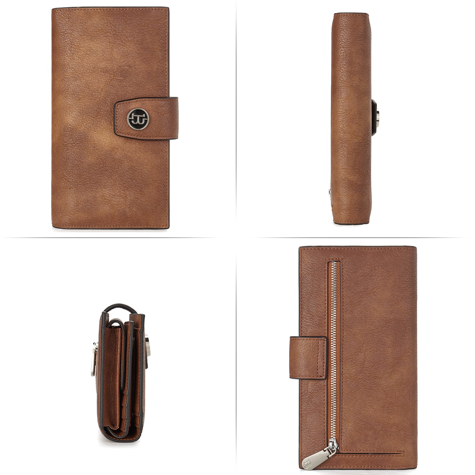 Lomy RFID Genuine Leather Wallet For Women With Zipper Pocket