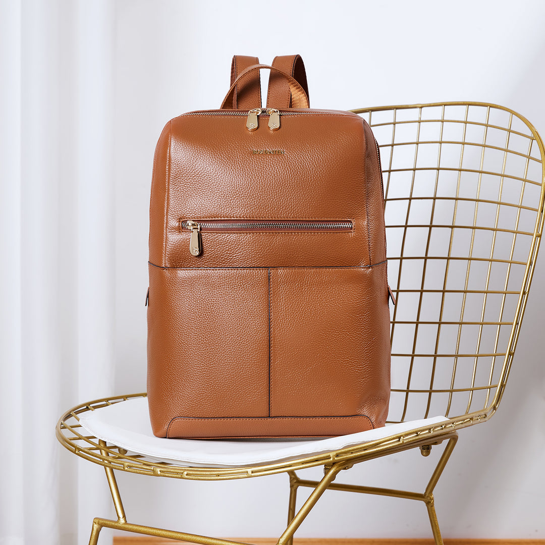 destin faux leather backpack Vallis Women's Multi-Pocket Leather Backpack