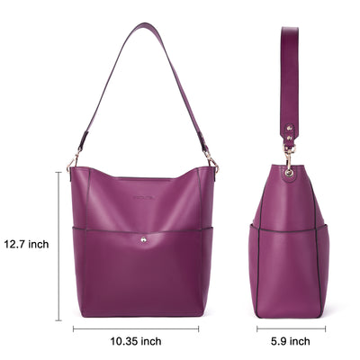 Lotty Leather Hobo Bag With 2 Shoulder Straps