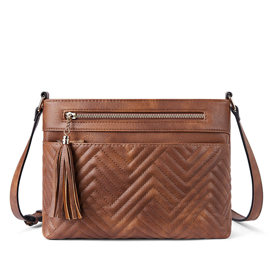 Nola Quilted Trendy Tassel Crossbody Shoulder Bag