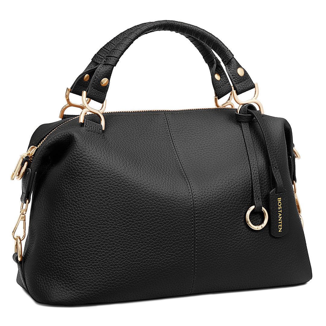 Nevin Genuine Leather Boston Handbag