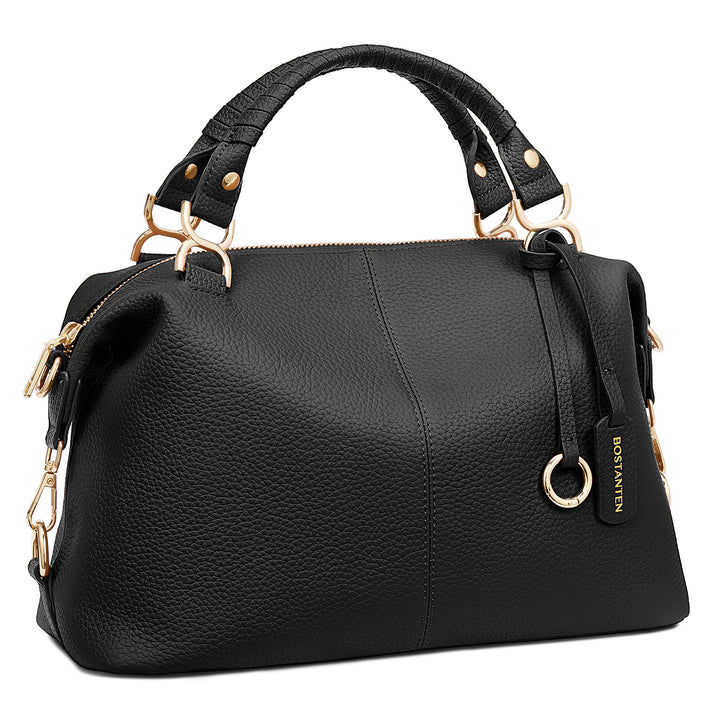 Nevin Genuine Leather Boston Handbag
