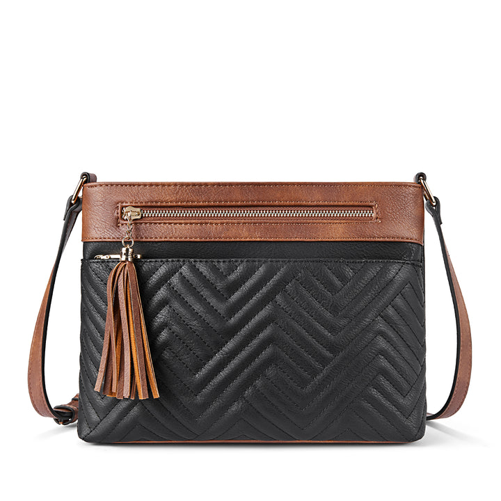 Nola Quilted Trendy Tassel Crossbody Shoulder Bag