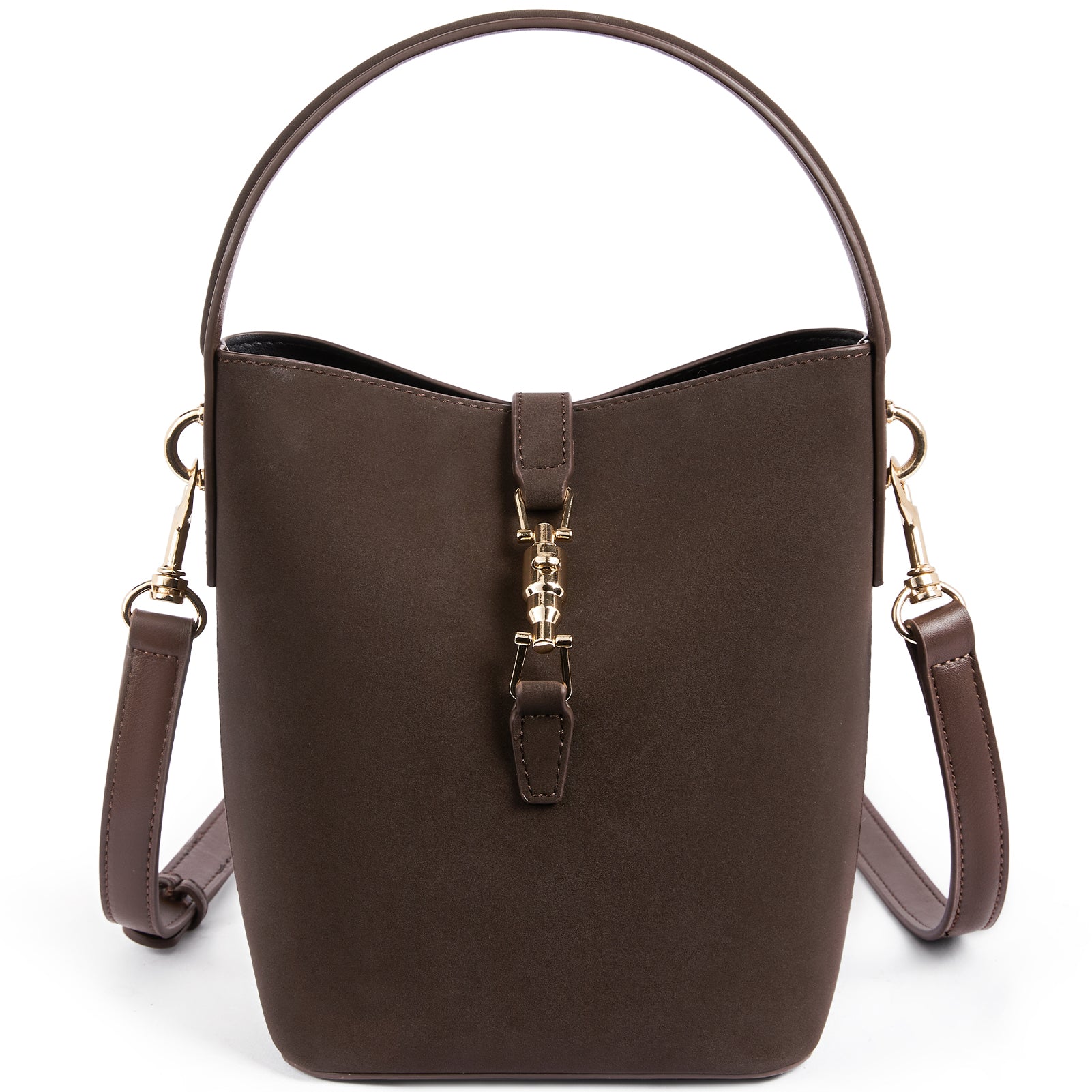 Harper Jones Bucket Shoulder Bag – Gold Clasp Crossbody – BOSTANTEN