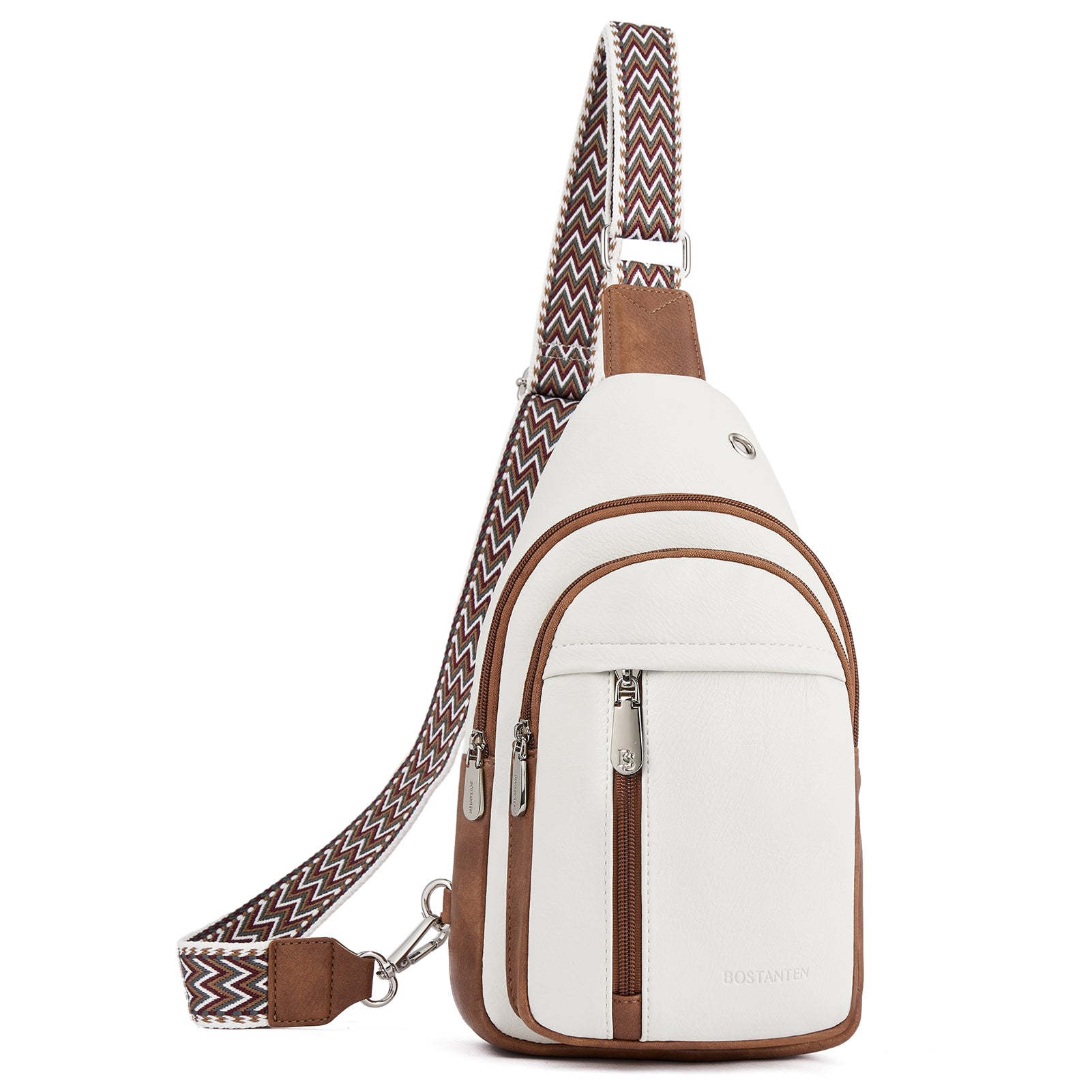 Aurora Chevron Patterned Sling Bag with Adjustable Guitar Strap