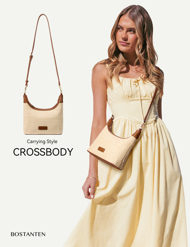 Cruze Raffia Clutch & Crossbody Bag – Convertible DIY Belt