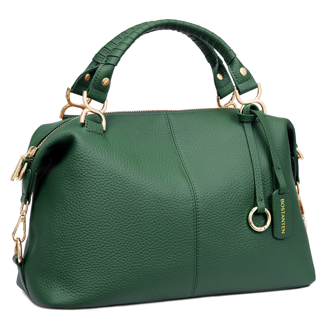 Nevin Genuine Leather Boston Handbag