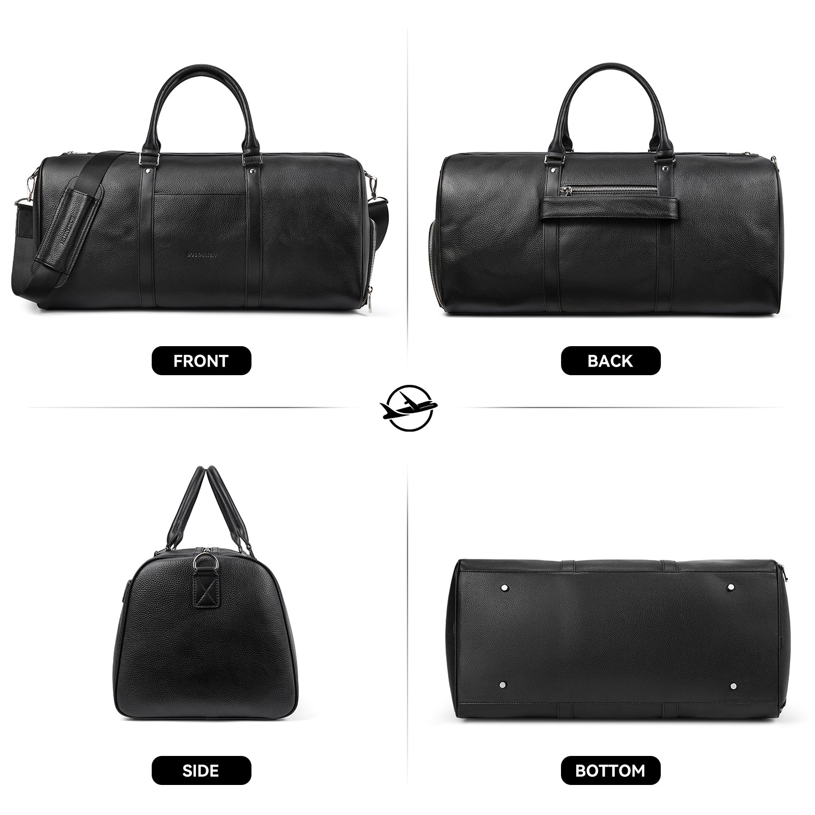 ロンパパ Vixen Black Leather Duffle Bag: A Luxurious and Durable Travel