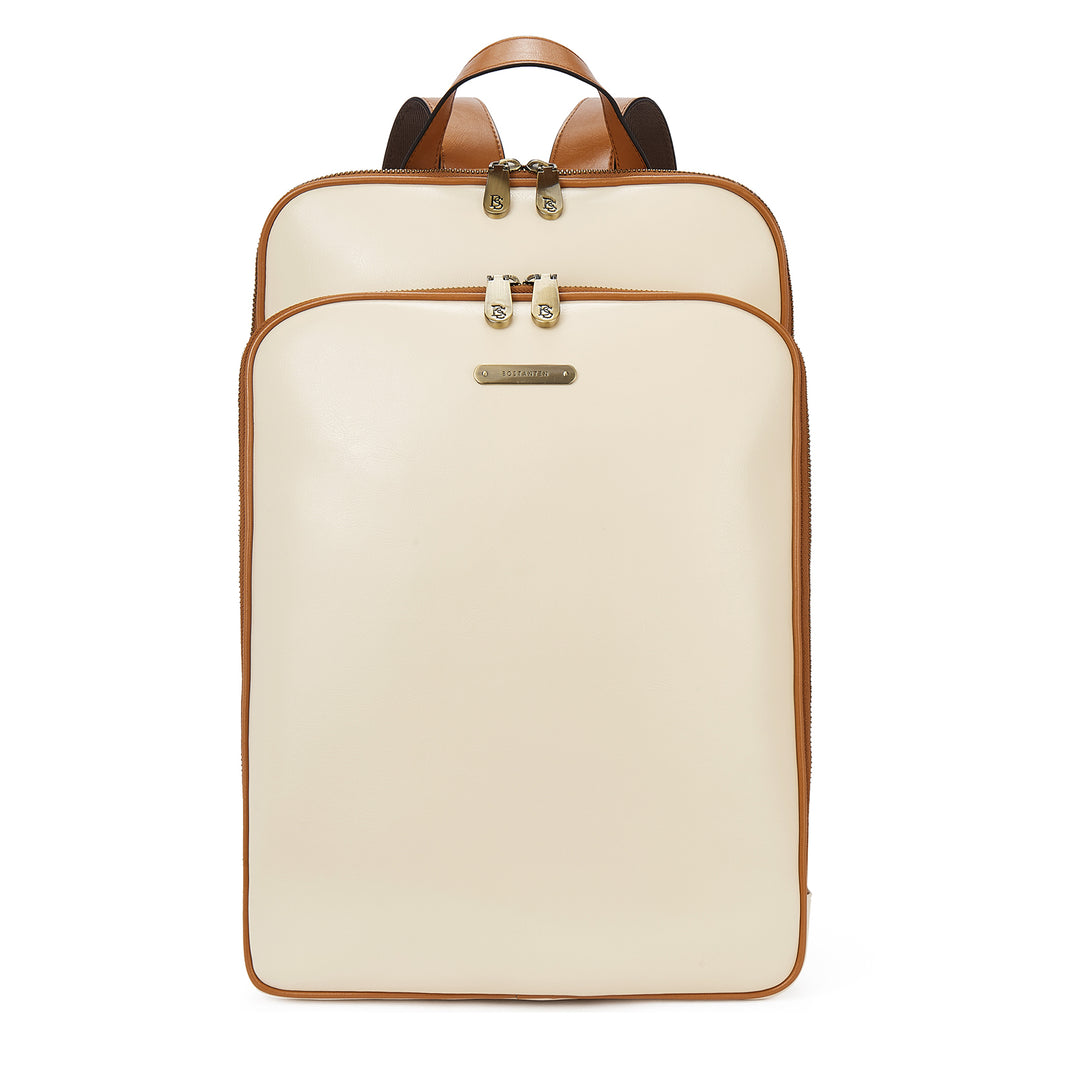 beige leather backpack women's Women's Computer Backpacks for Business Travel