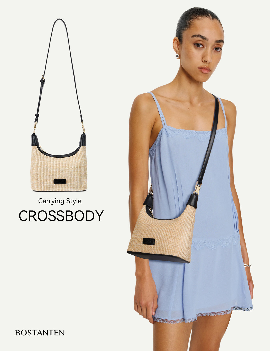 Cruze Raffia Clutch & Crossbody Bag – Convertible DIY Belt