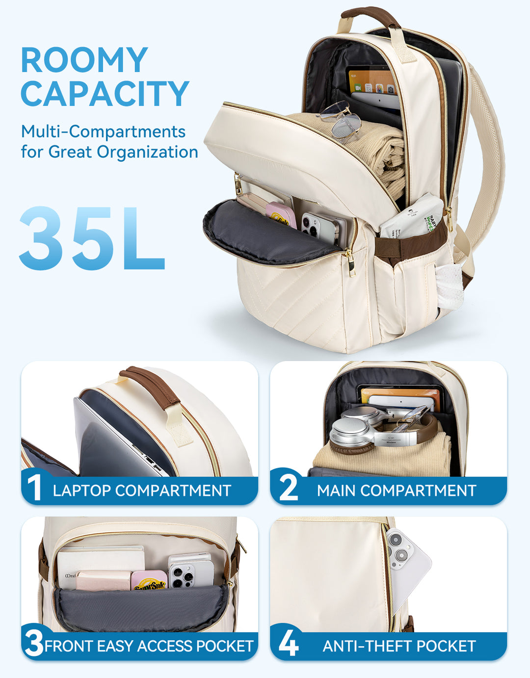 Minoru Chic and Expansive Quilted Patchwork 15.6“ Laptop Backpack Minoru Chic and Expansive Quilted Patchwork 15.6“ Laptop Backpack