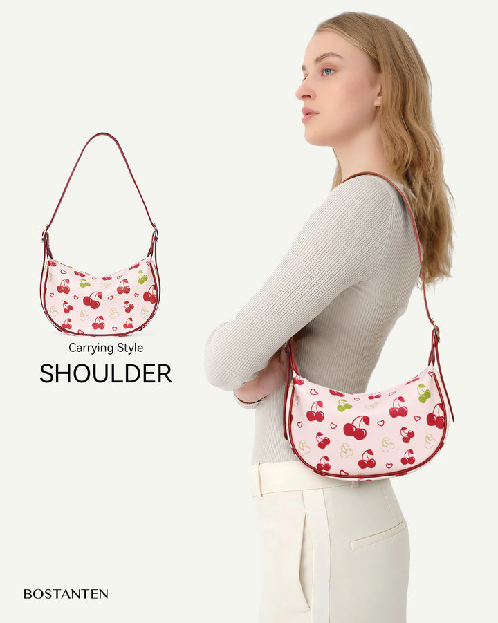 KWELI – Halbmond-Umhängetasche aus gewebtem Leder 