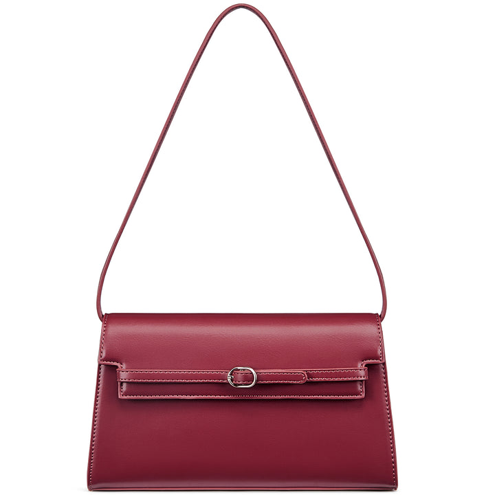 Kweli Belted Elegance Leather Shoulder Bag