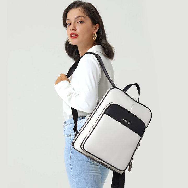 classic leather slim backpack Classic Leather Slim Backpack for Women