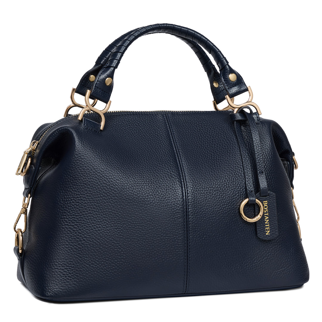 Nevin Genuine Leather Boston Handbag