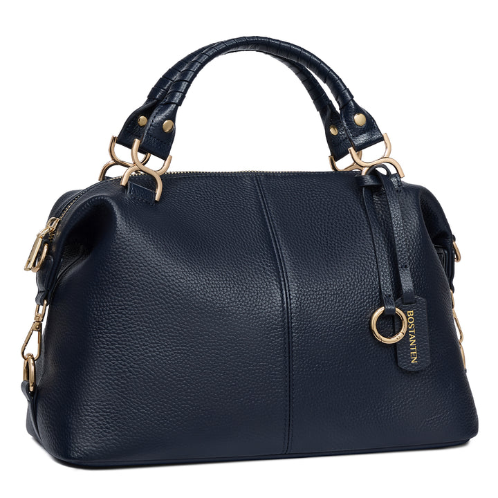 Nevin Genuine Leather Boston Handbag