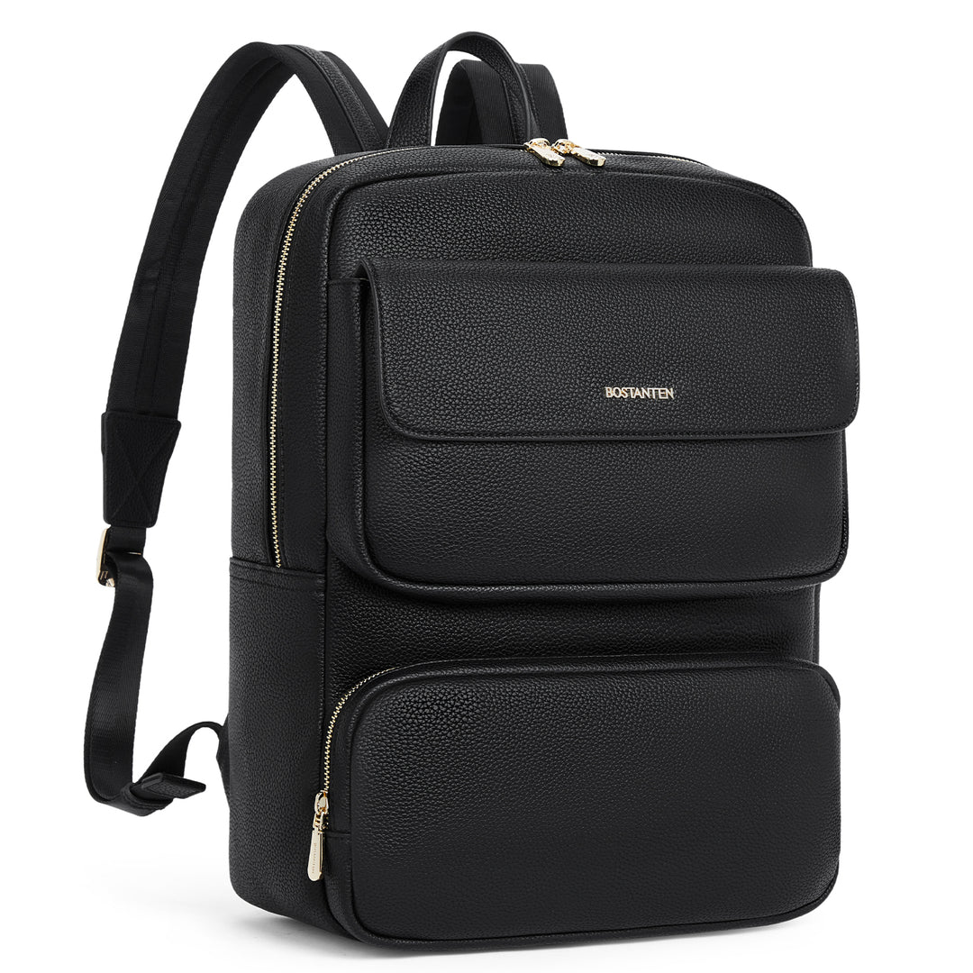 best business 15.6 inch laptop backpack for women Sleek Women's 15.6" Laptop Leather Backpack