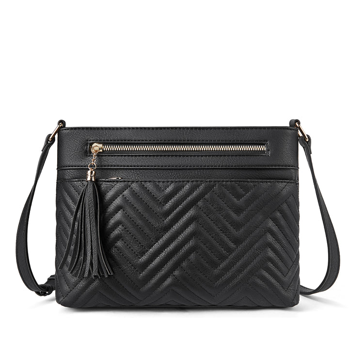 Nola Quilted Trendy Tassel Crossbody Shoulder Bag
