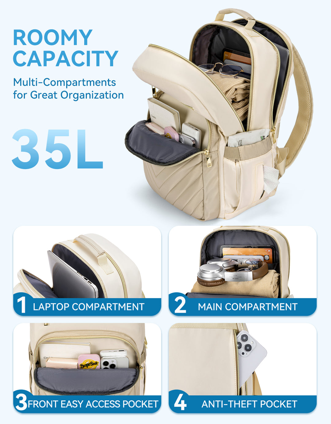 Minoru Chic and Expansive Quilted Patchwork Laptop Backpack