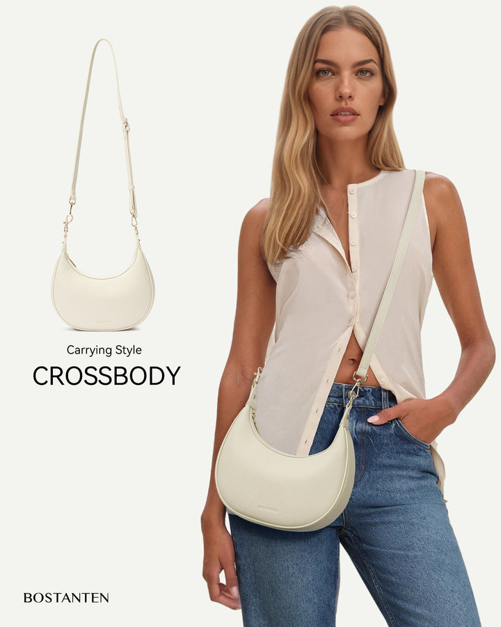 KWELI Crescent Clutch Handbag — Removable Shoulder Strap