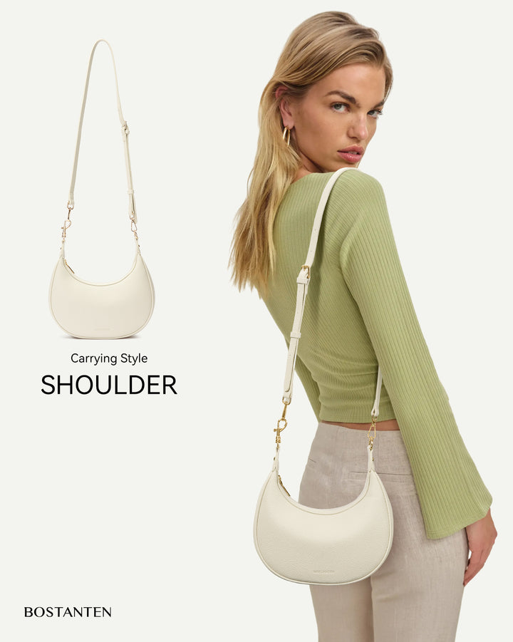 KWELI Crescent Clutch Handbag — Removable Shoulder Strap